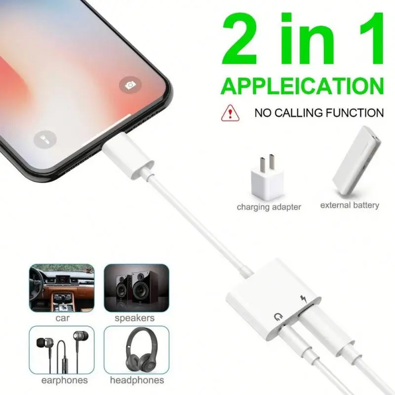 Splitter Earphone Aux Cable Otg Adapter 