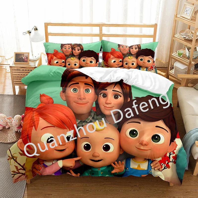 Custom New Style Cartoon Cute Cocomelon Printing Woolen Bedding Bedding ...