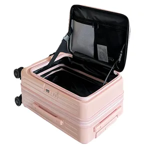 custom logo custom logo Side-opening Expandable Suitcase 24-inch Ultra-light Handle Suitcase 20-inch Carry-on Suitcase Set Travel Suitcase Password Bag