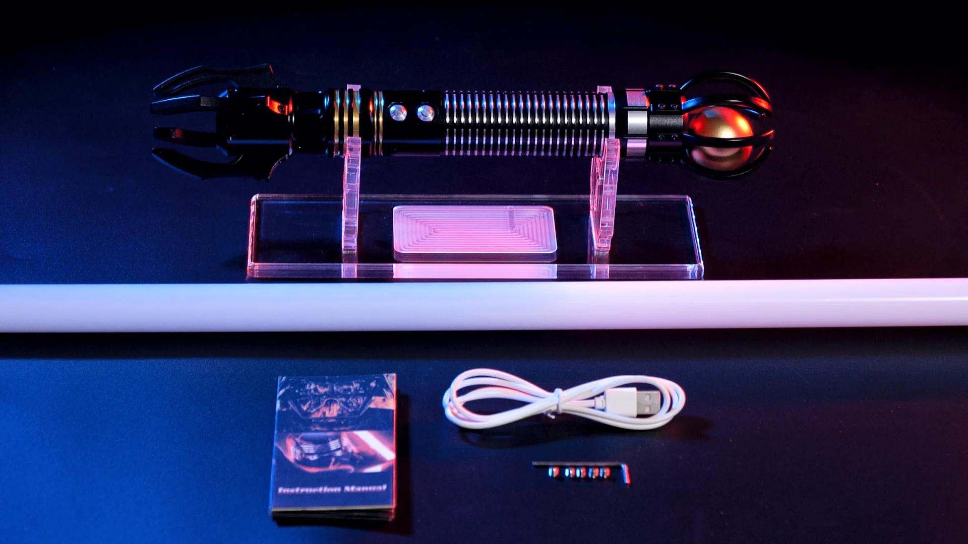 Neo Pixel Light Saber V8 – Dueling Saber With Changeable Colors, Sound Effects, Metal Gray, Rechargeable
