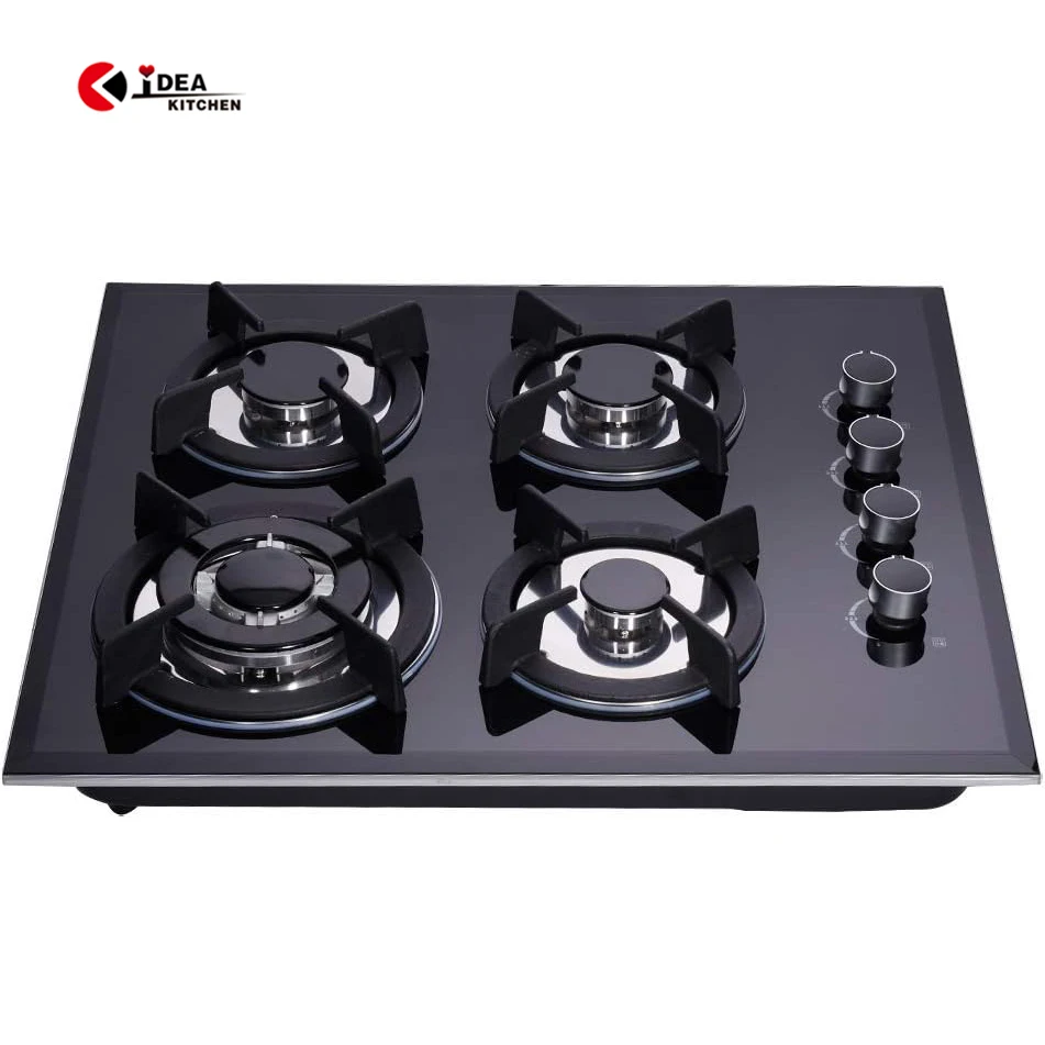 Table Top / Built in Electric Gas Stove Kitchen Cooking Cooktops, 3 4 5 Copper Burner Gas Cooker