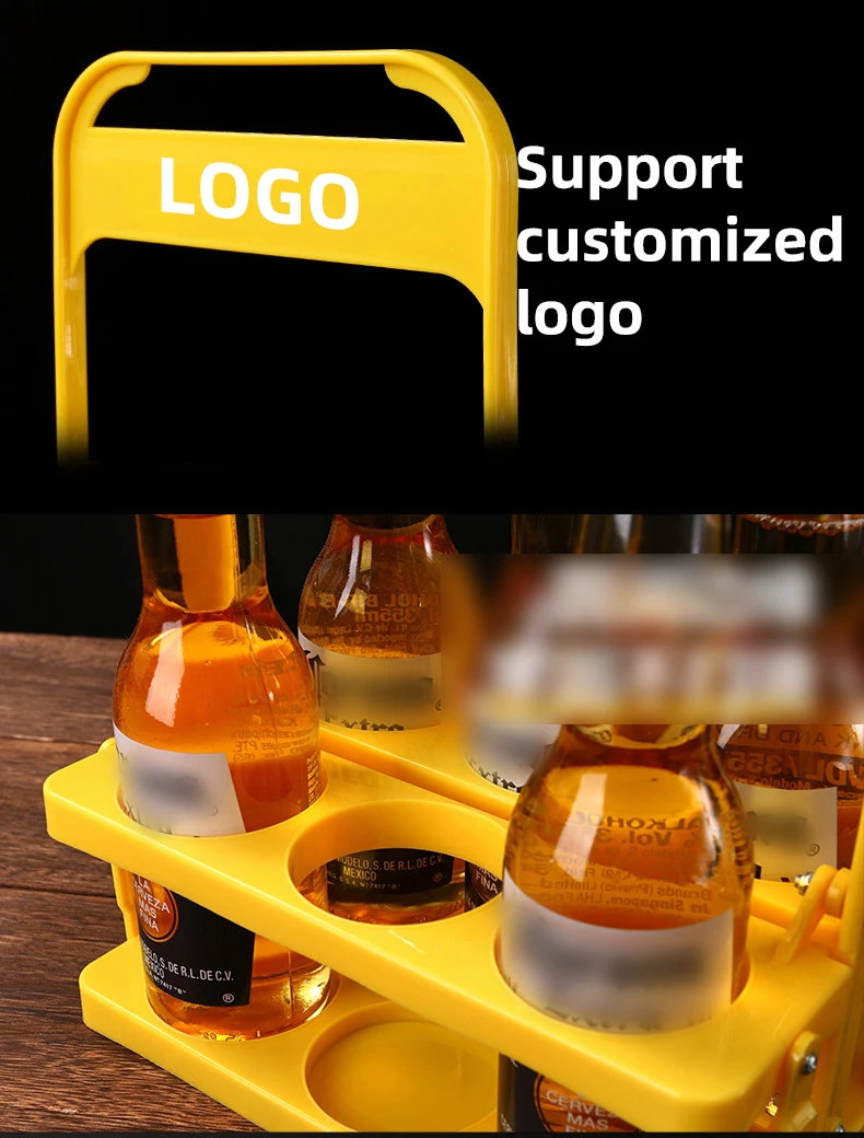 Portable Plastic Beverage Carrier - 6 Pack Beer Rack