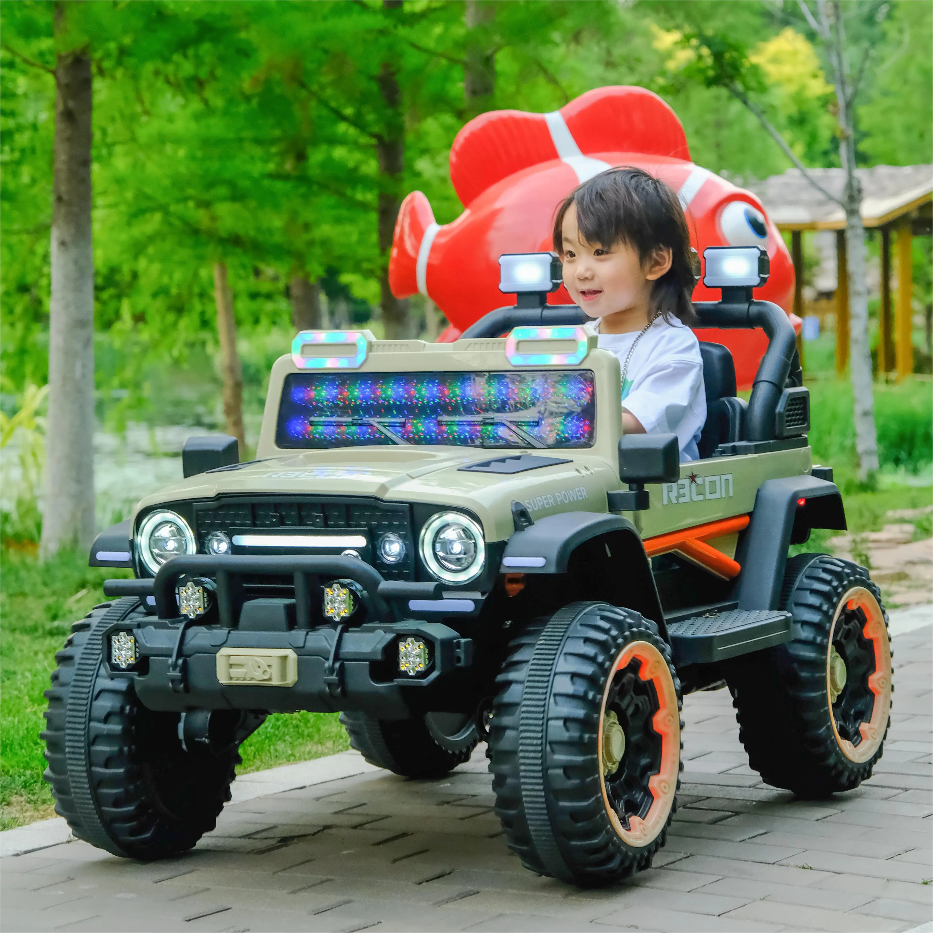 Kids Ride on Electric Car for Child 2 Seat 24v Remote Control 2-10 Years