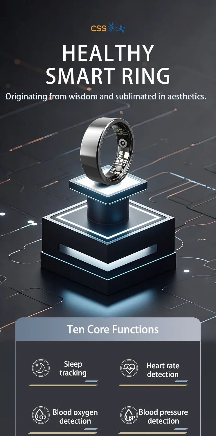 Welcome OEM Order, Factory Whole Selling 2025 R16g Health Intelligent Wearable Smart Ring 50m Waterproof Blood Pressure Stress Detection Sleep Tracking Smart Ring Oem - Buy Titanium Steel Smart Rings health Smart Ring sleep Tracking Smart Ring