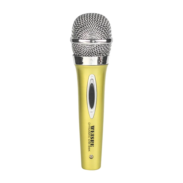 Brown Color Dynamic Plastic Microphone with Long Switch