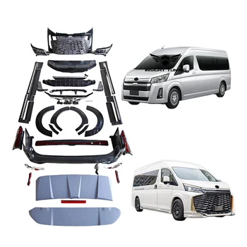 2024 New Arrival Kaiser Crown Car Bumpers LED Lights Spoiler Bodykit 2019-2023 for Toyota Hiace Body Kit