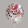 palloncino coriandoli rosso metallizzato