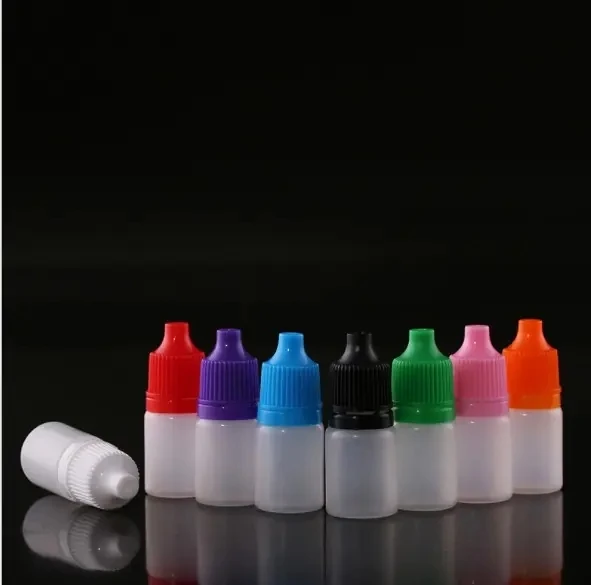 5ML Empty Plastic Dropper Bottle Squeezable Eye Drop Liquid Container 5ml