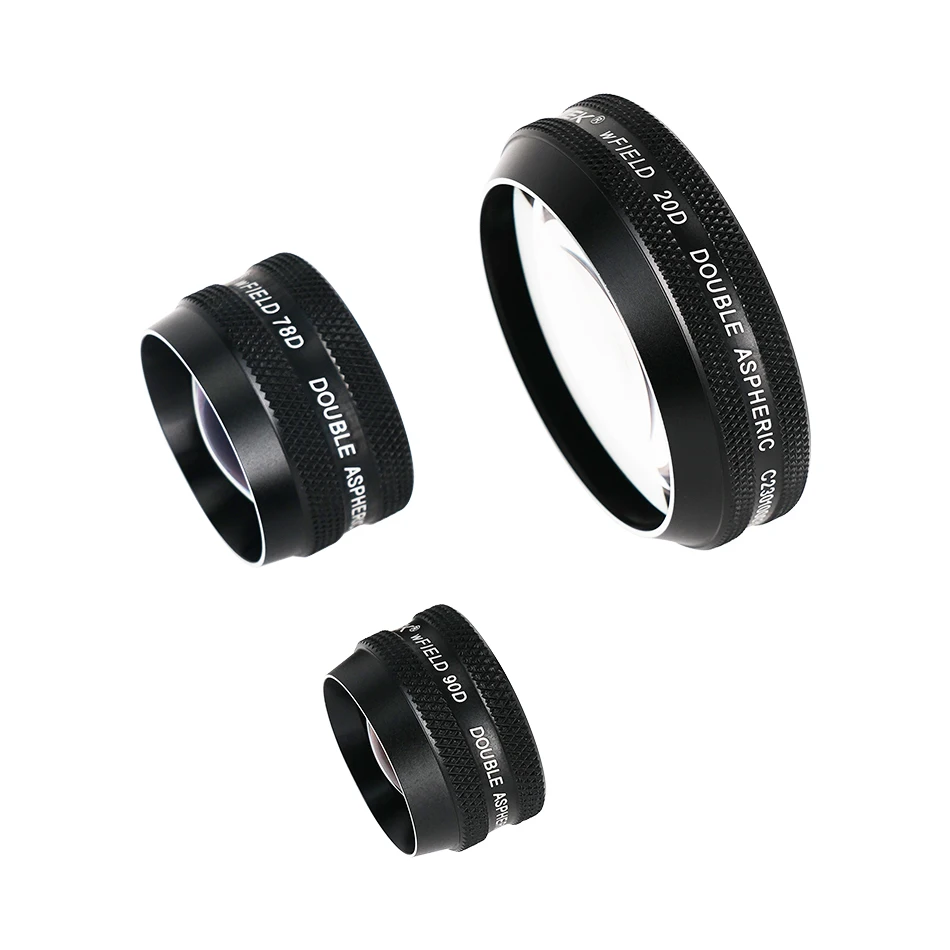 Fundus Vessel Check Double Slit Lamp Addon Retina Lens 20D / 78D /90D Examination Ophthalmic Tools Diagnostic