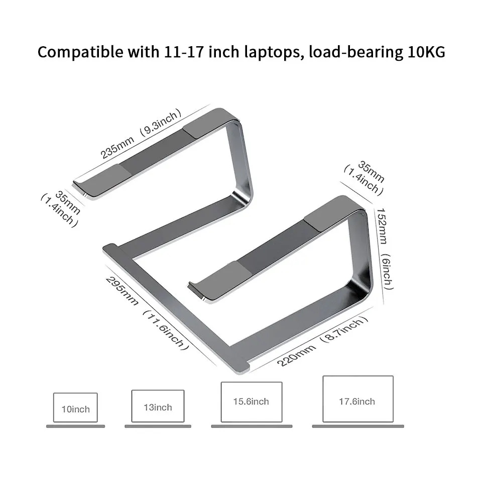 Wholesale  best custom portable ergonomic adjustable desktop aluminum dj laptop raise holder pc computer stand