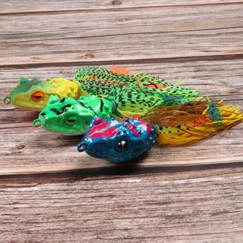 Cheery TEUKIM 5cm 11g Hard Body Floating Frog with Hooks Artificial Fishing Lure for Bass Pesca Snakehead Lures – Hard Lure – view 3
