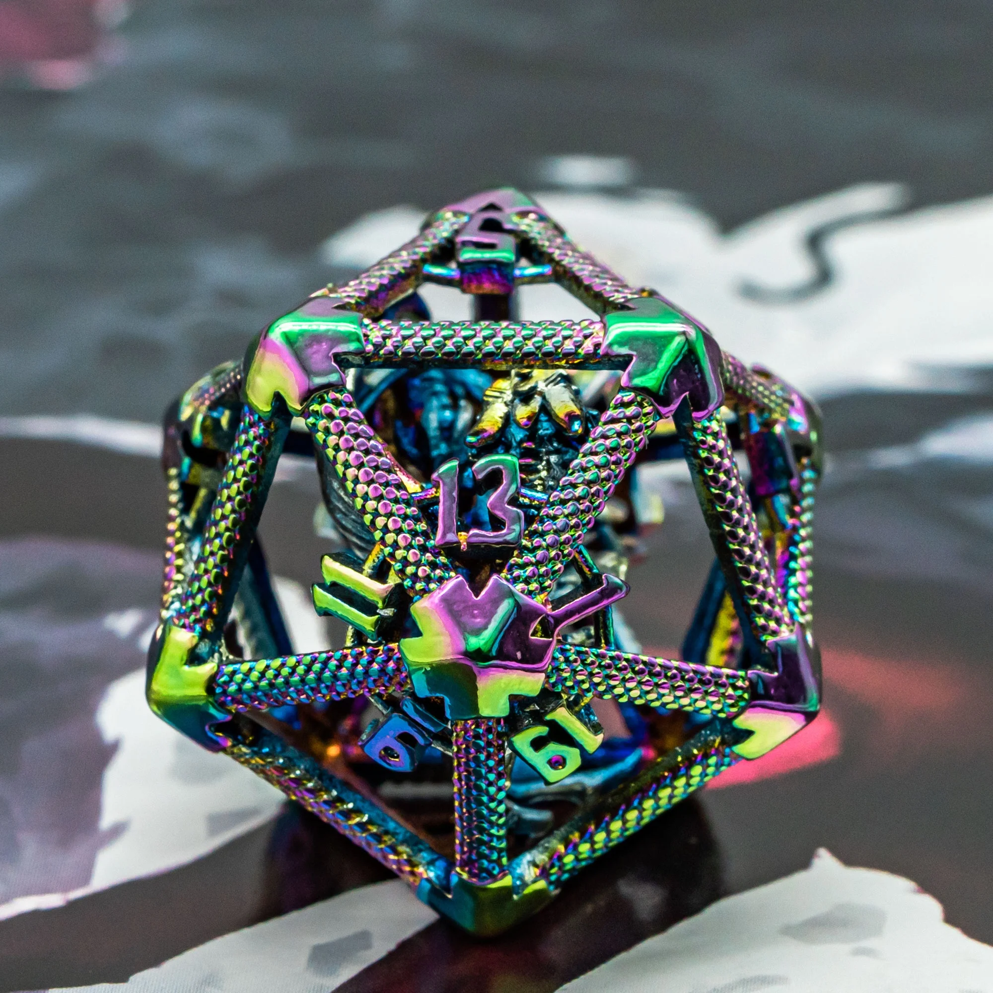 Udixi полигедрал полые драконы Металл D20 d & 20 боковые ролевые Подземелья и Драконы