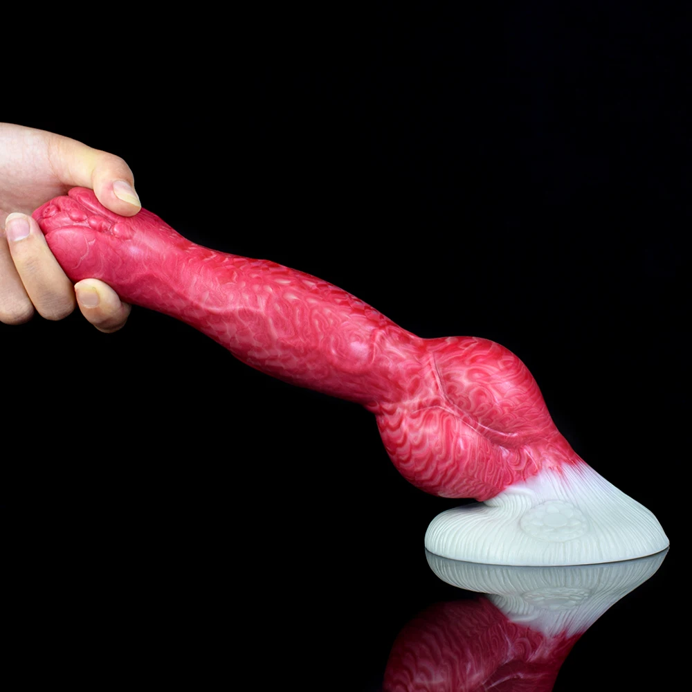 NNSX Large Knot Dog Dildo With Suction Cup Soft Silicone Long Bloody Animal Penis Plug Woman Ass Anal Sex Adult Supplies Gay Toy