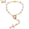 Bracciale in smalto rosa senza scatola