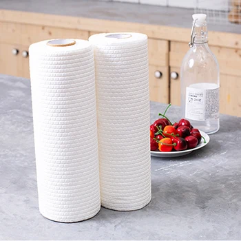 Custom Kitchen Paper Towel Roll Disposable Dishcloth Cleaning Agent with Dishwashing Detergent Convenient Rags Wipes