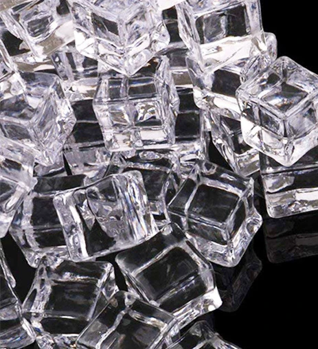 DD1539  Quick Freeze Transparent Colorful Simulated Plastic Ice Block DIY Crystal Essentials Reusable Square Ice Cubes