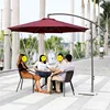 Table ronde 41-80cm-parapluie banane en fer 27m