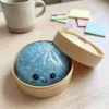 Gold-powder smiling face blue steamer basket-85 cm