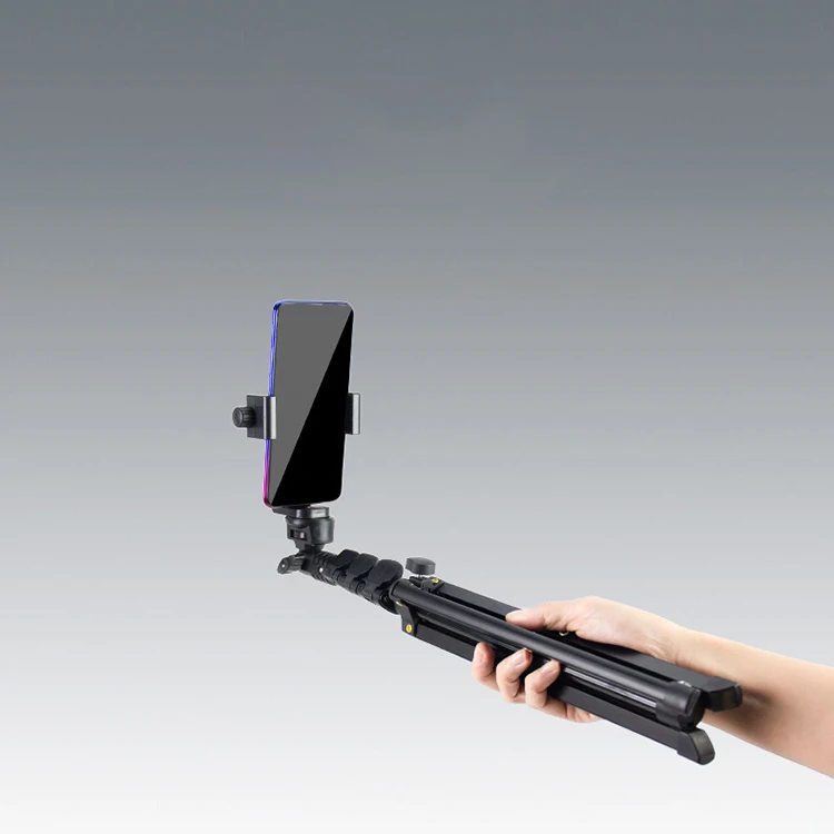 160CM 53in Retractable Aluminum Tripod with Wireless Remote and Phone Clip for TikTok Live,tripod Stand for Phone,video Camera