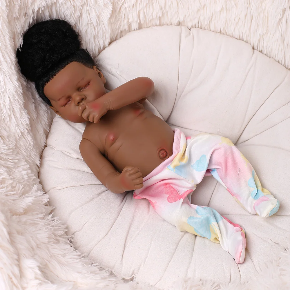 Source Wholesale Lifelike Full Body Silicone Doll Vinyl Sleeping Newborn Reborn Doll for Kids Mini Cute Soft on