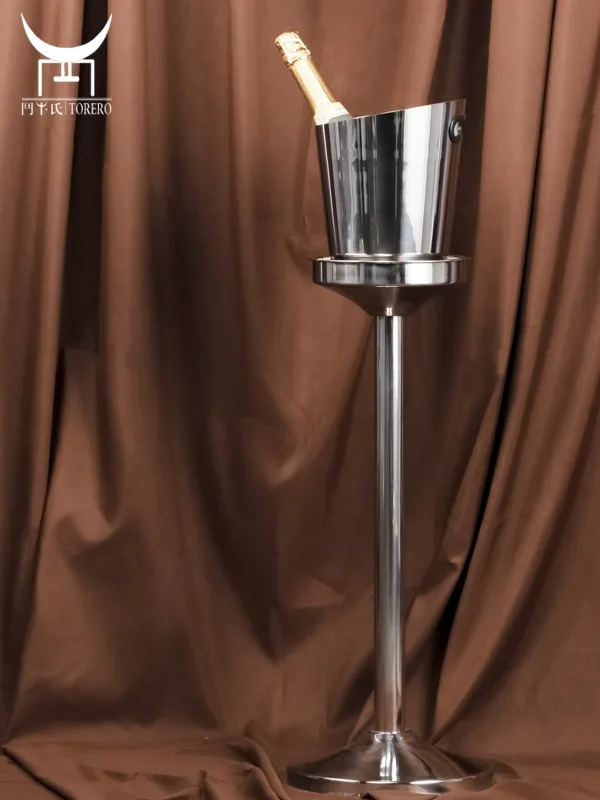 Luxury Champagne Bucket With Stand Bar Ktv Hotel Stainless Steel