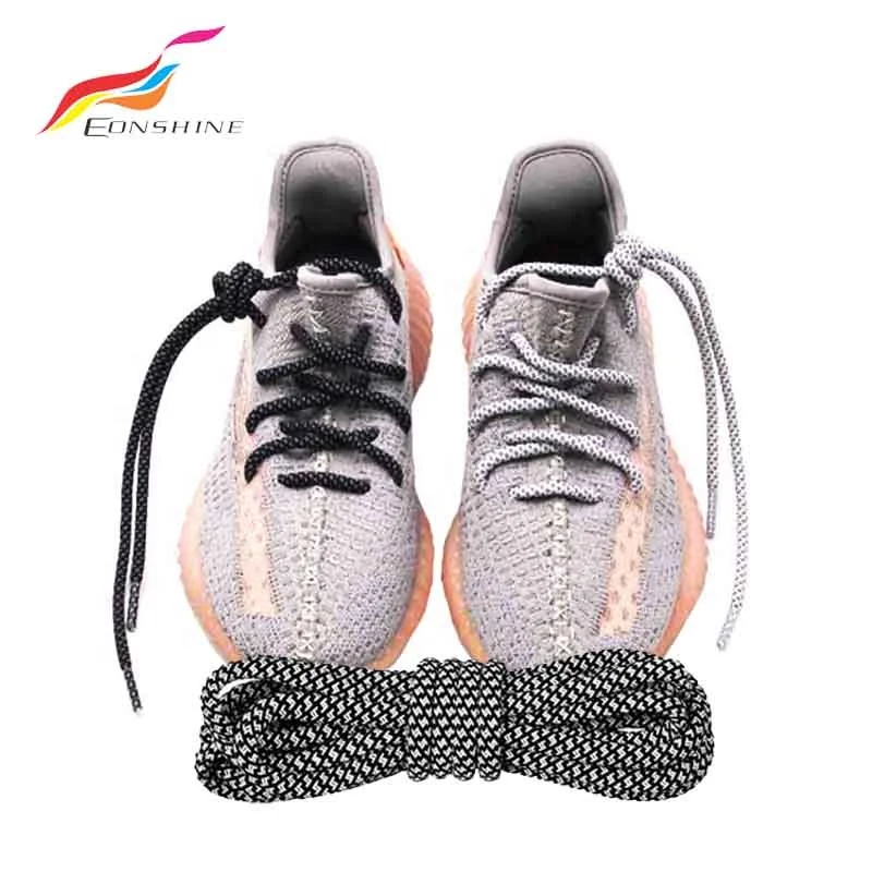 Wholesale Custom Polyester High Reflective Runner Round Rope Shoe Laces Safety