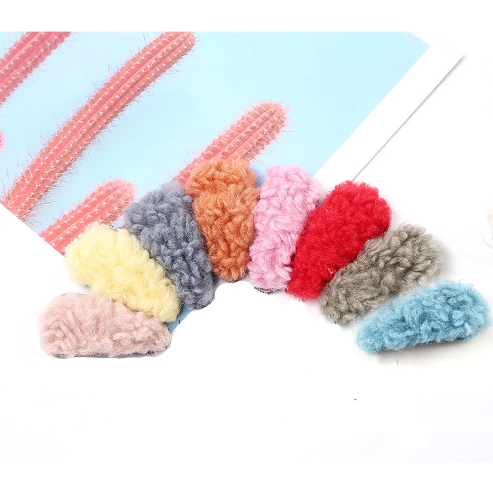 XQ008 2019 новейший дизайн корейский парикмахерский Симпатичный плюшевый зажим для волос сезонные садовые украшения крошечные