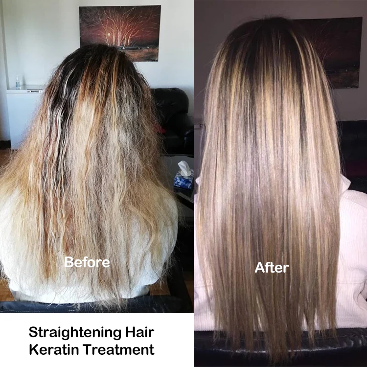 OEM ODM Private Label 0% Formaldehyde Blonde Black Hair Straightening Herpes Collagen Protein SILVER Keratin Treatment