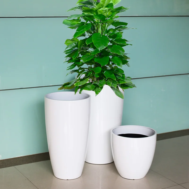 Large Flower Pot - Oversized Plastic Gallon Pot for Home, Garden, &  Commercial Use - Modern Decorative Planter, Light Weight Design
