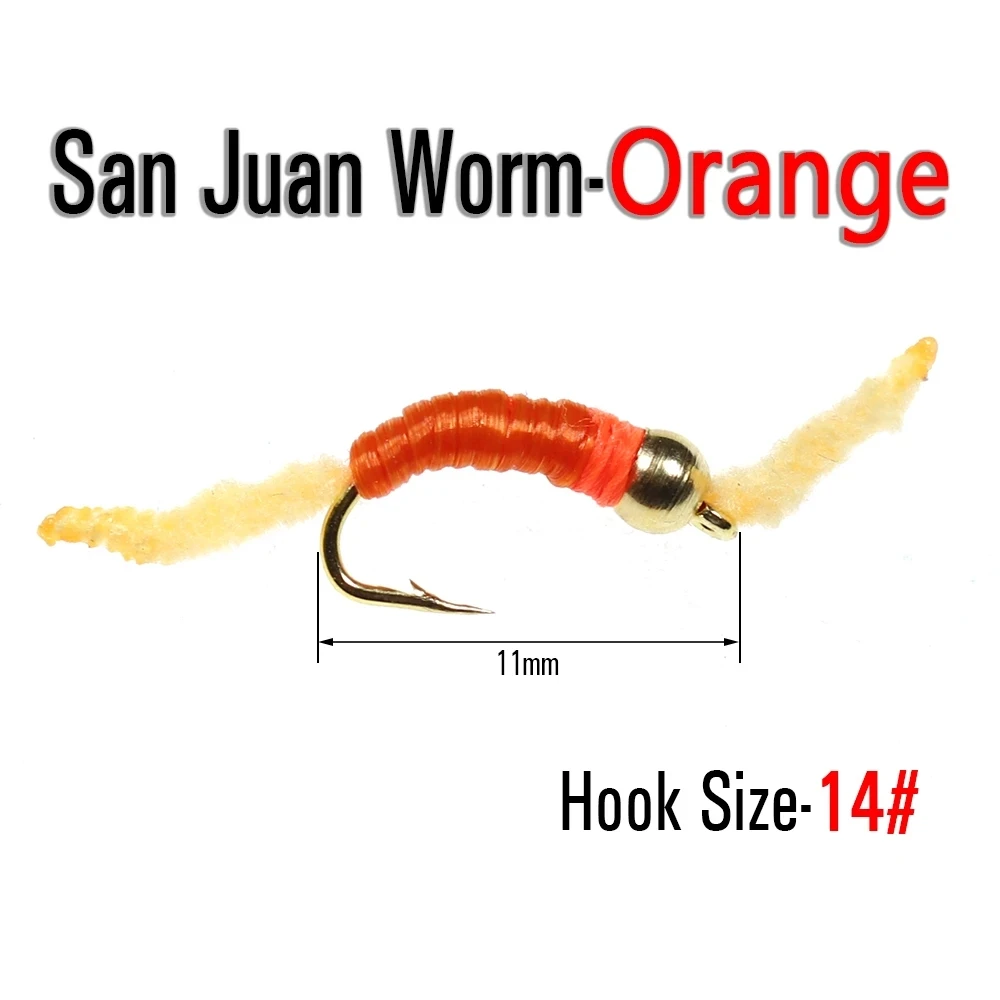 San Juan Worms Fly Fishing Bundle(60strands) Squirmy Wormy Fly