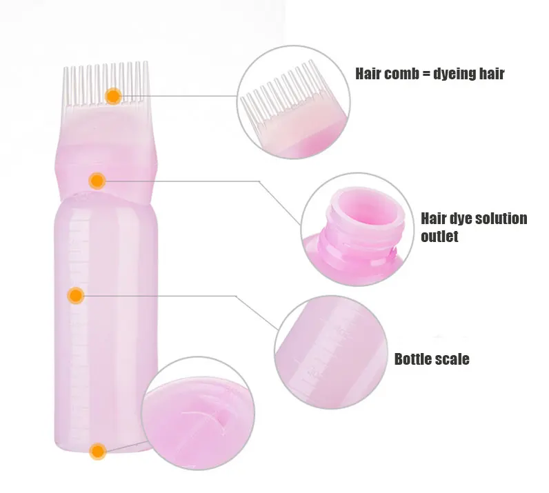 1PC Root Comb Applicator Bottle Hair Coloring Dye And Scalp