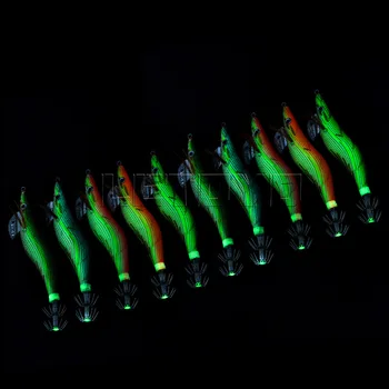 CHEERY Squid Jigs Lures Bait 12.5cm 15g Prawn Cuttlefish Bait Whole Sale Luminous Wooden Shrimp Squid Jig Egi Seawood – Metal Jig – view 3