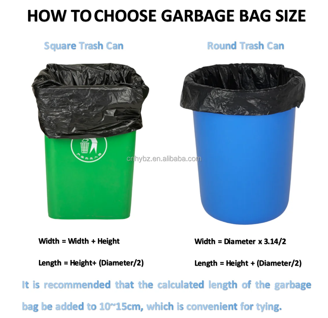 Garbage Sorting Large Pe Trash Rubbish Bags Commercial Thickened