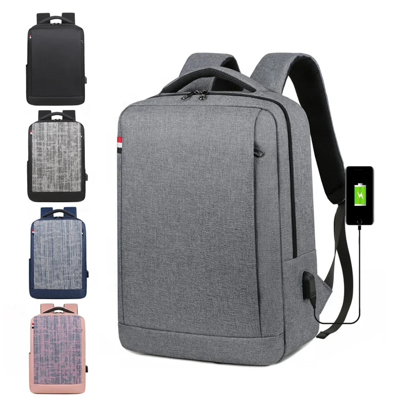 Unisex Fashionable Large Capacity Casual Backpack Waterproof USB Oxford Material Polyester Zipper School Work