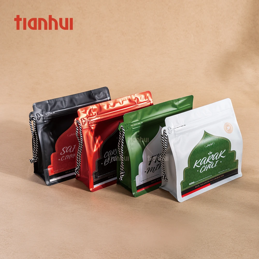 Tianhui Custom Tea Stand-Up Pouch - Moisture-Proof Aluminum Foil Bag with Zipper
