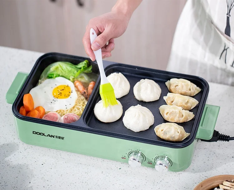 Термогоршок гарантированного качества Электрический гриль для барбекю сковорода машина завтрака ZHE Jiang алюминий 1 шт. Ce lfgb Doolan 22x30 см