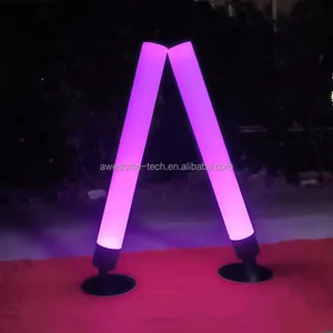 Light Outdoor IP65 Waterproof 360 Degree RGB LED Tube Light with Base for Wedding Party