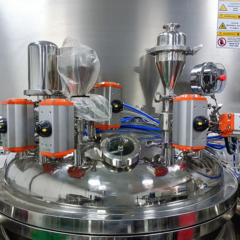 Vacuum Emulsifier Agitator Bottom Snail Slime Mayonnaise Homogenizer Beauty Cream Cosmetics Mixer Making Machine Reliable Motor