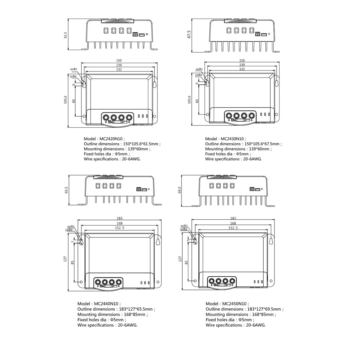 MPPT Solar Charge Controller 12V 24V Auto 20A 30A 40A Solar PV Charger Regulator For Lead Acid Gel Lithium Battery