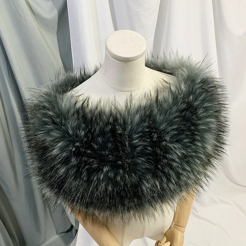 2022 Winter Bride Wedding Wrap Faux Fox Fur Coat White Mink