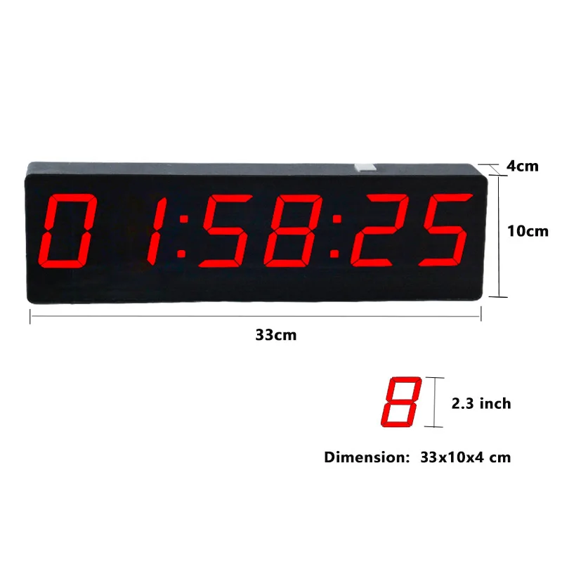 CHEETIE CP24 New Design Large Digital Wall Clock with Remote Control, Digital Clock with Dual Alarm, Count Up/Down Timer