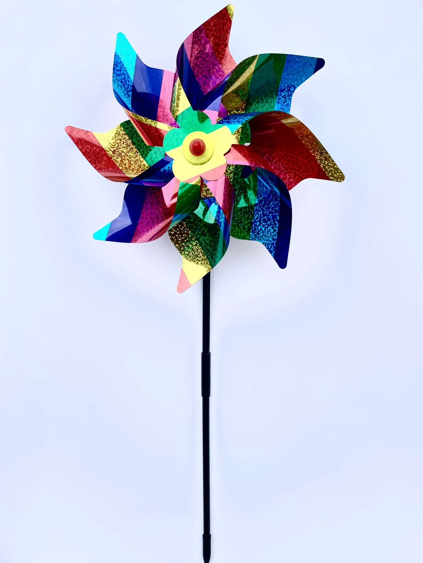 Dd2523 Colorful Wind Spinners Deterrent For Yard Garden Keep Scare