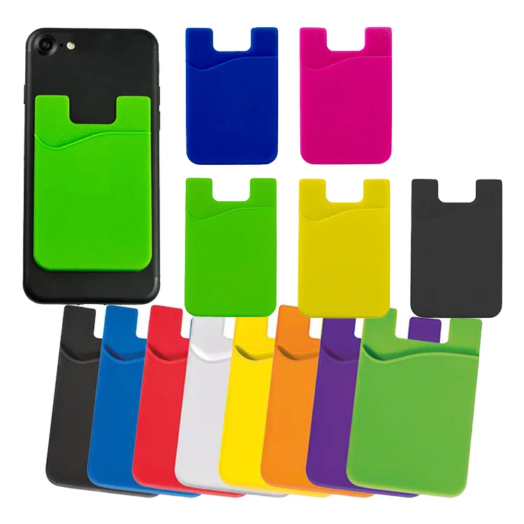 Silicone Card Holder Stick-On Phone Case Pouch Sleeve Pocket for Credit  Cards and Wallets| Alibaba.com