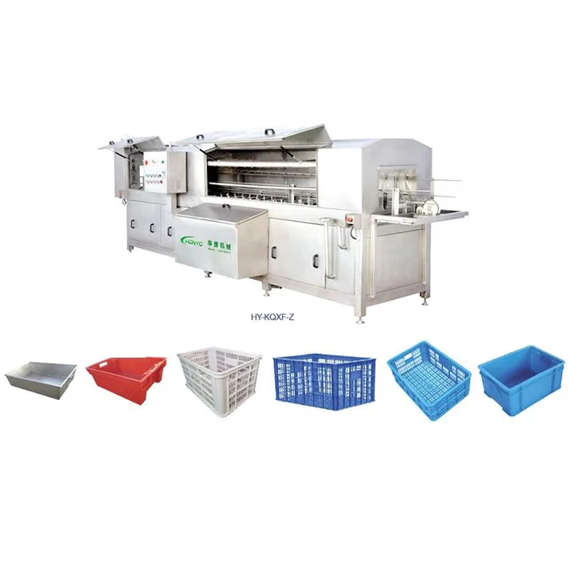 High quality industrial cleaning machine box automatic plastic backboard crate cleaning machine
