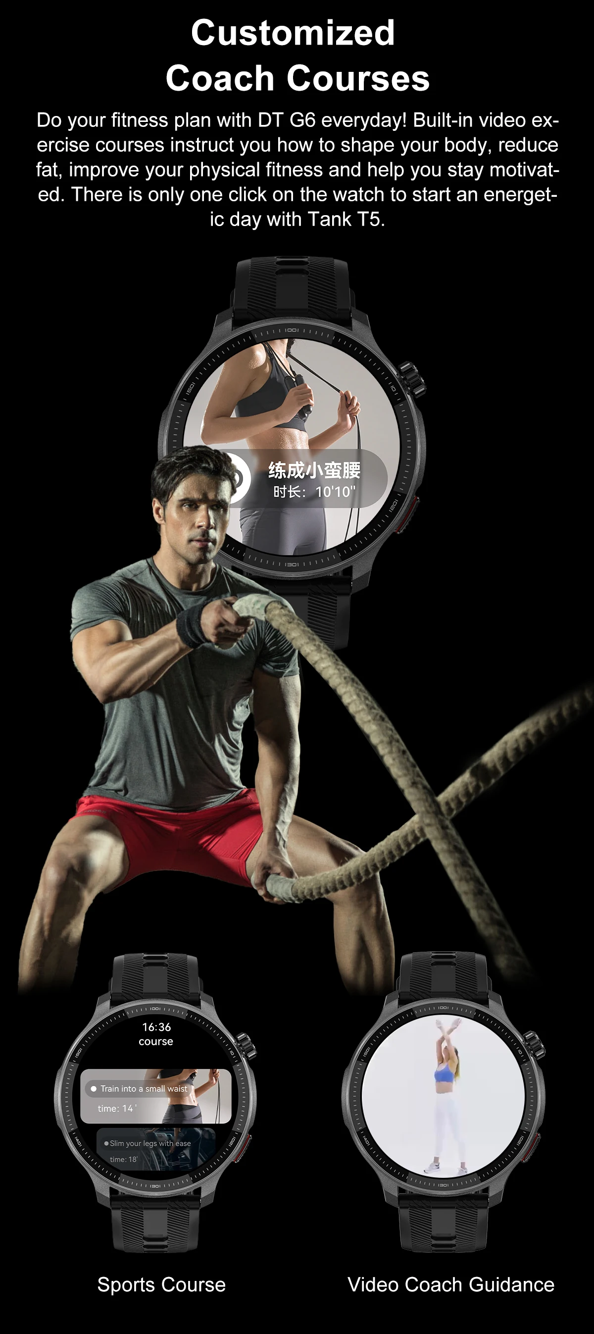 2026  DTG6 Outdoor Sport Smart Watch with Offline Map Altimeter Compass Barometer 3ATM Waterproof GPS Smart Watch for Men