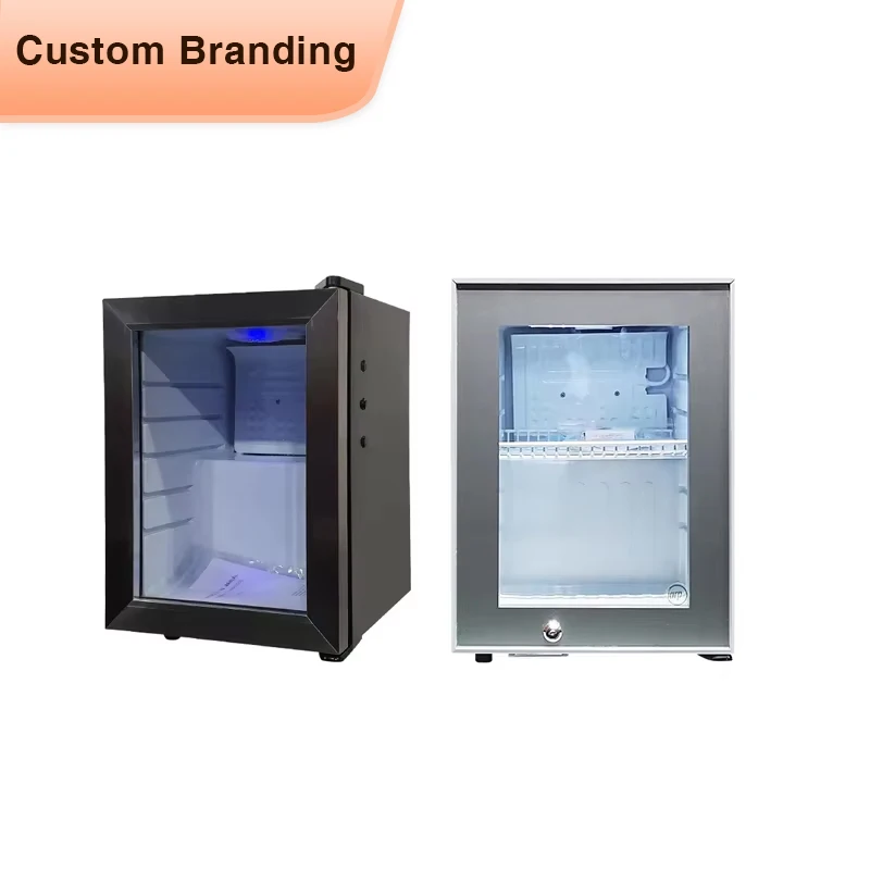 MEISDA SC21 21L Mini Compressor Refrigerator Glass Door Single-Temperature Adjustable Shelf Air Cooling for Display Hotels Bars