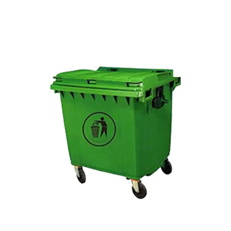 wholesale 1100L dust bin waste container green waste bin foot pedal dustbin