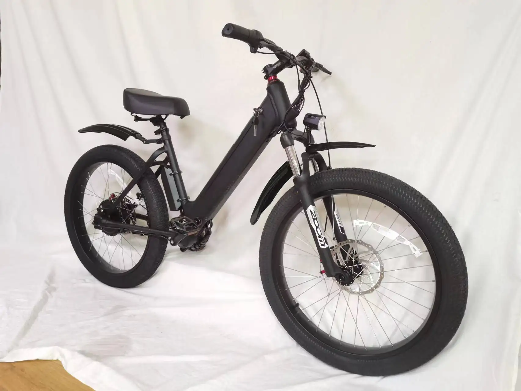 Tdjdc 36v 350w Shaft Driven Bicycle Mid Motor Fat Tire Electric Bike