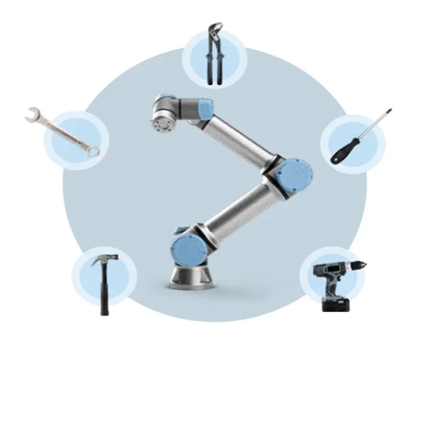 6 Axis Robot Cobot Universal Robots UR16e 16kg Payload As Palletizing Handling Pick and Place Robotic Arm With Onrobot Gripper