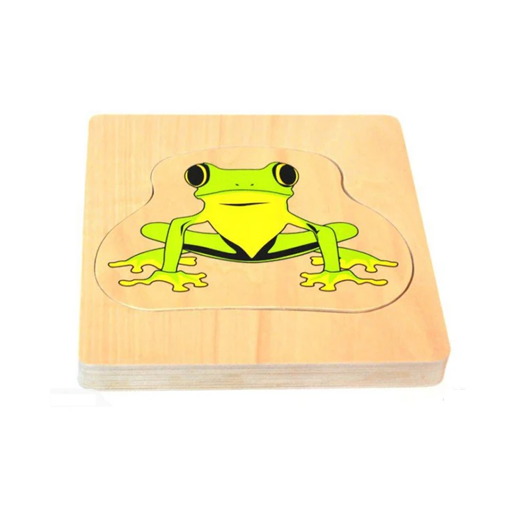 Детский сад Монтессори Развивающие деревянные пять слоев головоломки детские